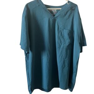 Greys Anatomy by Barco Mens XL Teal Spandex Stretch V-Neck Scrub Top GSS506